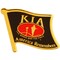 EagleEmblems P62612 Pin-Kia,Honor Flag,Black (1&#x27;&#x27;)
